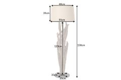 Handgefertigte Stehlampe WILD NATURE 158cm natur Treibholz Stehleuchte Leinenschirm