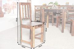 2er Set Massiver Holz Stuhl JAKARTA aus recycelten Fischerbooten