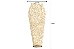 Filigrane Design XXL Vase ABSTRACT LEAF 90cm gold Handarbeit