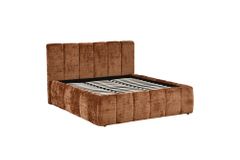 Design Boxbett ADLON 180x200cm rostbraun Chenille Cremona mit Stauraum und Lattenrost