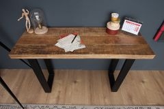 Design Konsolentisch IRON CRAFT 115cm Mangoholz Eisen Schreibtisch
