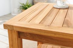 Massiver Beistelltisch EMPIRE TEAK 50cm natur Teakholz