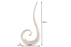 Moderne Vase WAVE XL 106cm gold Aluminium poliert Dekoration