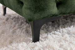 Chesterfield Sitzhocker MODERN BAROCK 95cm grün Samt Fußhocker