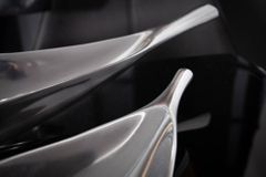Deko Schale SILVER LEAF 80cm silber Aluminium handmade