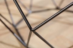 Eleganter Couchtisch DIAMOND 70cm grau schwarz mit Marmorplatte