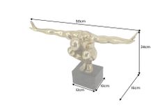 Deko-Figur HIGH DIVER 50cm gold schwarz handmade Athleten-Skulptur