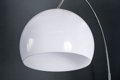Ausziehbare Bogenlampe LOUNGE DEAL 175-205cm weiß Marmorfuß Stehlampe