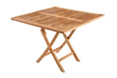 Massiver Esstisch EMPIRE TEAK 100cm natur Teakholz klappbar