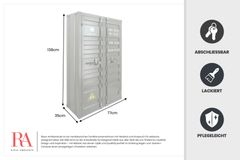 Container-Schrank GLOBETROTTER 140cm anthrazit Metall Aktenschrank Highboard