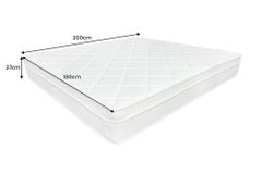 Ergonomische Boxspringmatratze CLOUD FLEX 180x200cm Tonnentaschenfederkern 7-Zonen