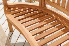 Massive Gartenbank EMPIRE TEAK 120cm natur Teakholz