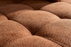 Modernes Ecksofa KENT 220cm rostbraun Chenille inkl. Hocker Federkern Wohnlandschaft