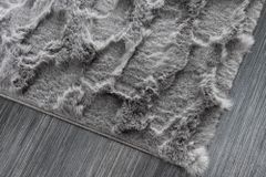 3D Hochflor Teppich DUNE 230x160cm anthrazit Hoch-Tief-Effekt