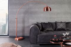 Ausziehbare Bogenlampe LOUNGE DEAL 170-210cm kupfer Stehlampe