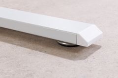 Höhenverstellbarer Schreibtisch WHITE DESK 140cm weiß Metallgestell Bürotisch