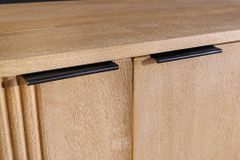 Design Barschrank ART DECO 140cm weiß gekälkt Mangoholz 3D-Front