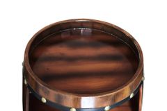 Massives Weinregal BODEGA 97cm coffee braun Pinie Fass-Bartisch für 24 Flaschen