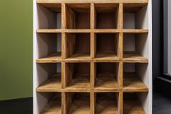 Massivholz Weinregal SEVEN SEAS 180cm weiß natur Mango Flaschenregal