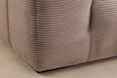 Modernes Ecksofa ZERO GRAVITY 240cm greige Cord 3-Sitzer Couch L-Form