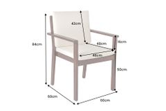 Outdoor Gartenstuhl KOPENHAGEN beige braun Akazie honey finish inkl. Kissen stapelbar