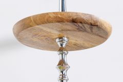 Dekorative Etagere PURE NATURE 68cm silber Mangoholz handmade drei Etagen