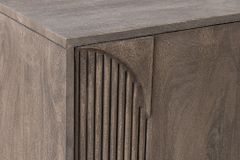Massives Sideboard ART DECO 170cm grau Mangoholz 3D-Front