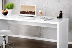 Design Schreibtisch FAST TRADE 140cm weiß Hochglanz Bürotisch