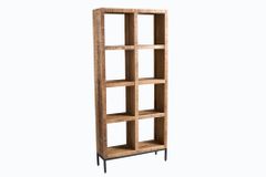 Massives Regal IRON CRAFT 176cm Mangoholz Bücherregal acht Fächer Industrial Design
