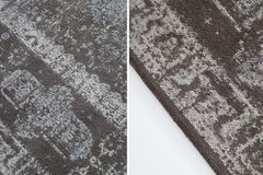 Orientalischer Baumwoll-Teppich PURE UNIQUE 240x160cm hellgrau geometrische Muster