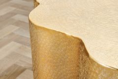 Design Couchtisch ORGANIC ORIENT 75cm gold Handarbeit