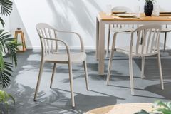 In- und Outdoor Gartenstuhl STUDIO ITALIA taupe stapelbar wetterfest