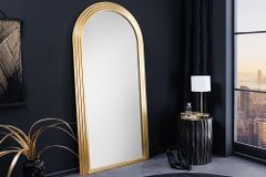 Edler Wandspiegel ART DECO 160cm gold Rundbogen Spiegel