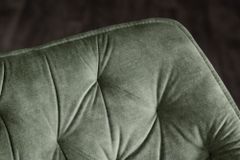 Drehbarer Stuhl THE DUTCH COMFORT dunkelgrün Samt mit Armlehnen Modern Design
