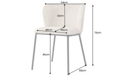 Design Stuhl LYON mint Cord schwarze Metallbeine