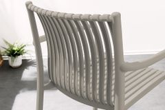 In- und Outdoor Stuhl STUDIO ITALIA greige stapelbar wetterfest Gartenstuhl