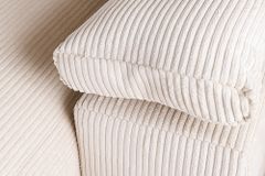 Design Ecksofa ATMOSPHERE XL 245cm champagner beige Cord Federkern inkl. Kissen