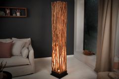 Handgefertigte Stehlampe NATURE ART 173cm aus Longan-Massivholz