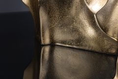 Handgefertigte Vase LIQUID 25cm gold Metall Hammerschlag Design