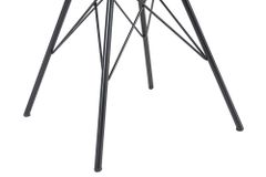 Design Stuhl SCANDINAVIA MEISTERSTÜCK beige grau Chenille schwarz Metallgestell