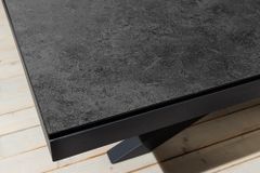 In- und Outdoor Esstisch GALAXIE 180cm anthrazit Keramik Aluminium Gartentisch