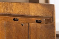 Design Sideboard ARCADIA 160cm braun Mangoholz mit Bogenfront