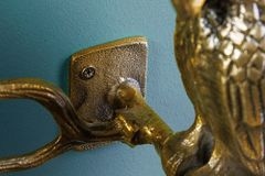 2er Set Wandgarderobe WILDLIFE BIRDS 45cm gold Metall Hammerschlag Design handmade