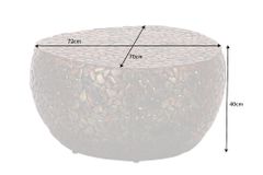 Runder Couchtisch STONE MOSAIC 75cm kupfer Metall Mosaik handmade