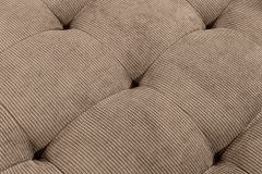 Retro Ecksofa STOCKHOLM 220cm taupe Cord Federkern 3-Sitzer