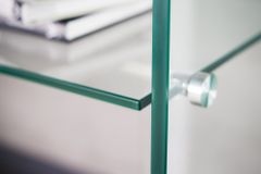 Design Konsolentisch FANTOME 100cm Glas transparent mit Ablage