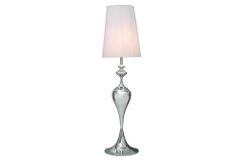 Edle Design Stehlampe LUCIE 160cm silber weiß Barock Stil Stehleuchte
