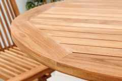 Ausziehbarer Gartentisch EMPIRE TEAK 120-180cm natur Massivholz oval