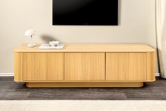 Modernes TV-Board VALHALLA WOOD 160cm natur Eichenholz Lowboard mit Stauraum