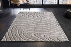 Design Teppich WAVE 240x170cm grau 3D-Effekt